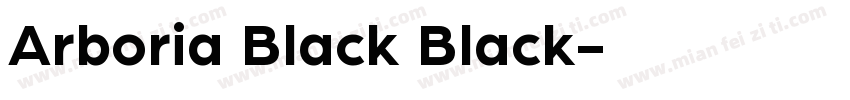 Arboria Black Black字体转换